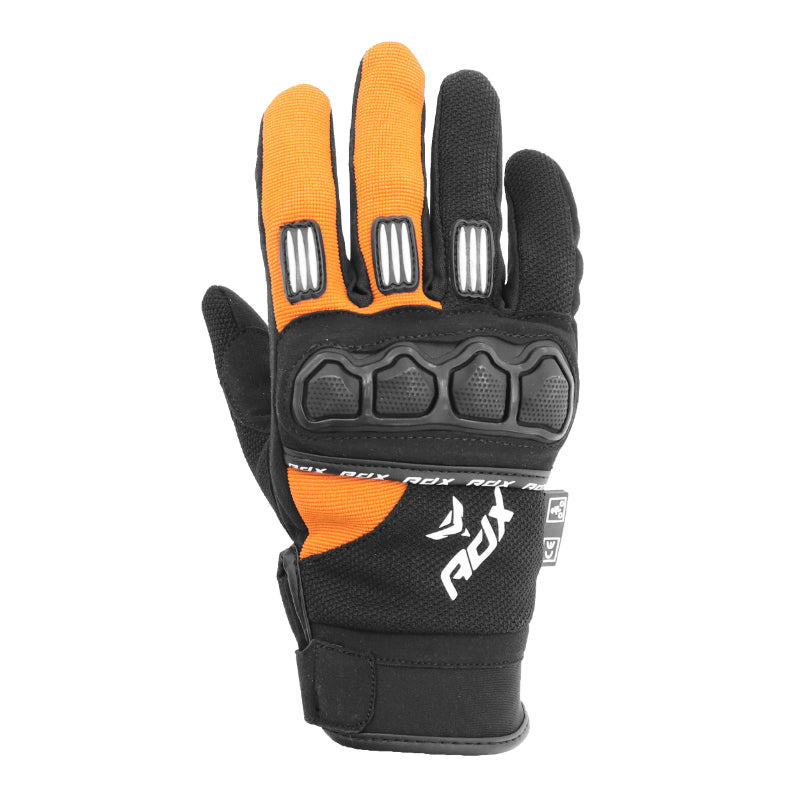 CROSS ADX TOWN GLOVES BLACK-FLUO ORANGE SIZE 6 (XXS) CHILDREN (EN 13594:2015 APPROVED)