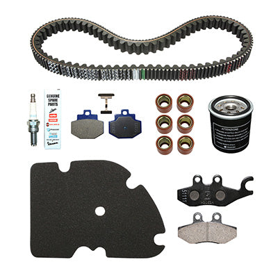 ORIGINAL MAXISCOOTER MAINTENANCE KIT PIAGGIO 300 VESPA GTS 2012+2016 WITHOUT ABS (WITH BRAKE PADS) -1R000414-