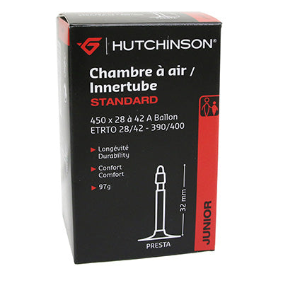 CHAMBRE A AIR VELO 450 x 28-42A HUTCHINSON VALVE PRESTA 32m 97g