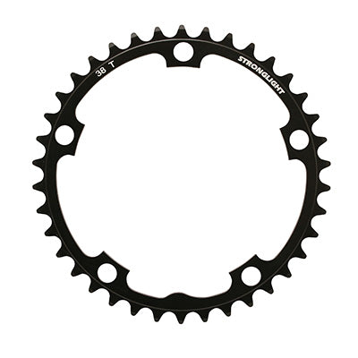 ROAD CHAINRING 5BRA D.130 STRONGLIGHT DURAL 38TTS BLACK INTERIOR SHIMANO TYPE 8-9S.