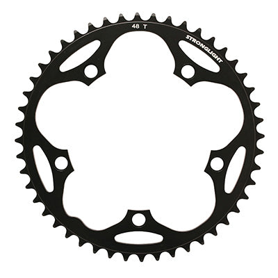 ROAD CHAINRING 5BRA D.130 STRONGLIGHT DURAL 48TTS BLACK SHIMANO TYPE 8-9S.