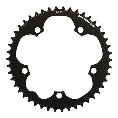 ROAD CHAINRING 5BRA D.130 STRONGLIGHT DURAL 46TTS BLACK SHIMANO TYPE 8-9S.