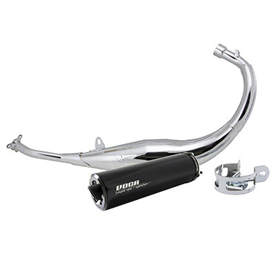 POT 50 A BOITE VOCA CHROMED POUR DERBI 50 SENDA, GPR-APRILIA 50 RS4-GILERA 50 SMT, RCR  (PASSAGE BAS - SILENCIEUX ALU NOIR)