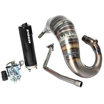 50 VOCA CROSS ROOKIE GEARBOX EXHAUST FOR RIEJU 50 MRT (HIGH PASSAGE - BLACK ALUMINUM SILENCER)