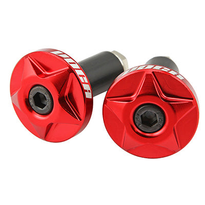 VOCA ALU CNC RED HANDLEBAR END CAP DIAM 14mm (PAIR)