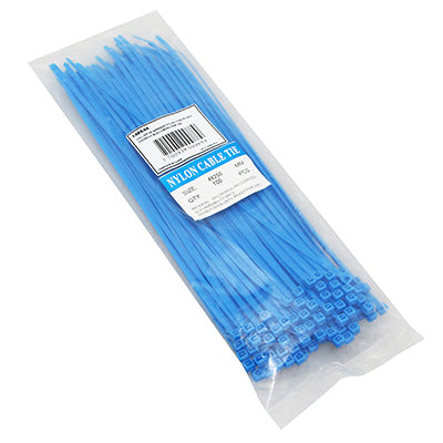 COLLIER DE SERRAGE NYLON TYPE RILSAN 3,6x250mm BLEU (VENDU PAR 100)  -P2R-