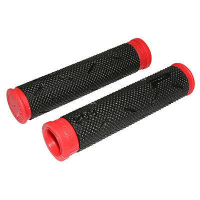 POIGNEE VTT PROGRIP 808 NOIR-ROUGE Ø22mm L120mm (PAIRE)