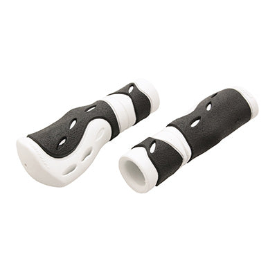 POIGNEE CITY-VTC PROGRIP 989 BLANC-NOIR Ø22mm L120mm (PAIRE)