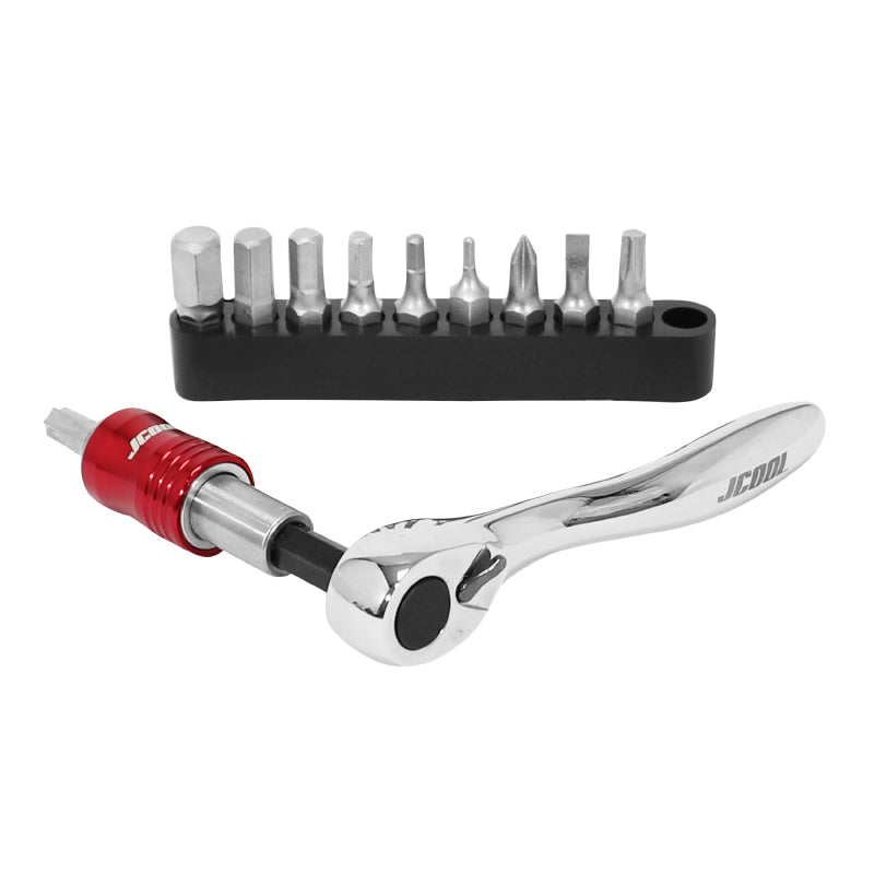 MINIRATEL MET TORX-BIT, ZESKANTIG, CRUSHIFORM EN PLAT (COMPPED IN POCKET CASE) -P2R-