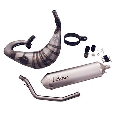 EXHAUST 50 WITH LEOVINCE X-FIGHT TITANIUM BOX FOR HONDA 50 HM CRE 2006+2012, DERAAGE 2006+2012 - VENT 50 BAJA, DERAAGE (HIGH RIGHT PASSAGE) (COMPLETE LINE) (REF 3258)