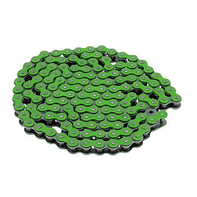 VOCA 420 REINFORCED MOTORCYCLE CHAIN ​​GREEN COLOR 136 LINKS