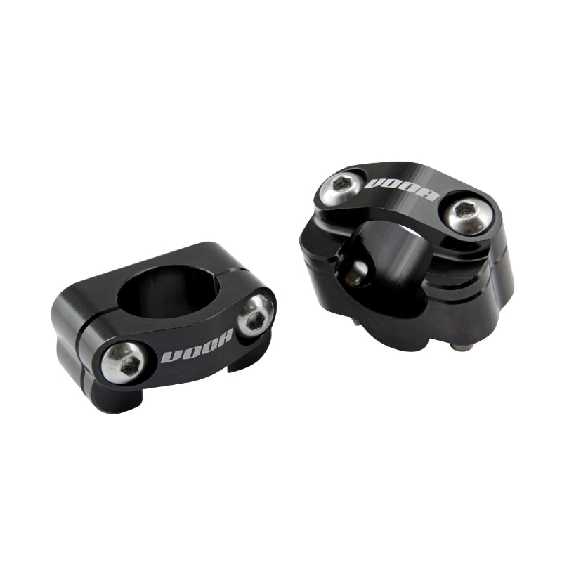 VOCA HB28 UNIVERSAL HANDLEBAR BRIDGE ALU CNC ADAPTER DIAM 28.6 mm BLACK (MOUNTING CENTRE DISTANCE 32.20 TO 34.80 mm) (PAIR)