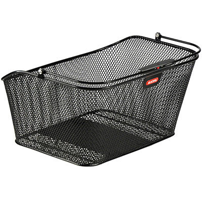 CITY KLICKFIX KORBKLIP BLACK HONEYCOMB STEEL REAR BASKET WITH CLIP MOUNTING ADAPTABLE ON ANY LUGGAGE RACK 24L (39X30X21cm)