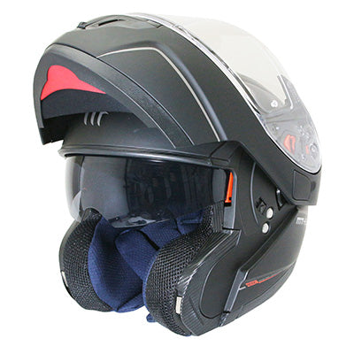 CASQUE MODULABLE MT ATOM SV DOUBLE ECRANS UNI NOIR MAT    XS