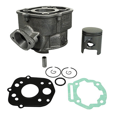 CYLINDRE 50 A BOITE ADAPTABLE DERBI 50 SENDA 2006+, GPR 2006+-GILERA 50 SMT 2006+, RCR 2006+ (MOTEUR PIAGGIO EURO 3)  -P2R FONTE AVEC PISTON GRAPHITE-