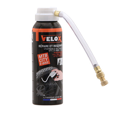 VELOX VAE ANTI-LEK SPRAY - E-BIKE EN MTB VOOR LUCHTBUIS EN TUBELESS PRESTA-SCHRADER (125ml)