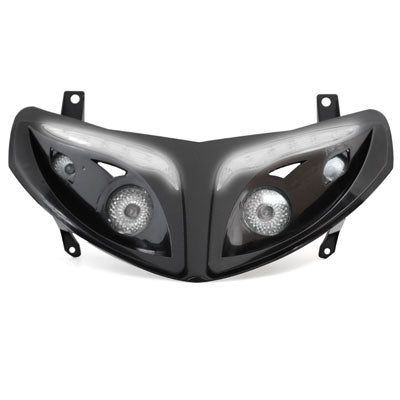 DOUBLE OPTIQUE SCOOT REPLAY RR8 POUR PEUGEOT 50 SPEEDFIGHT-II NOIR AVEC LEDS BLANCHES **