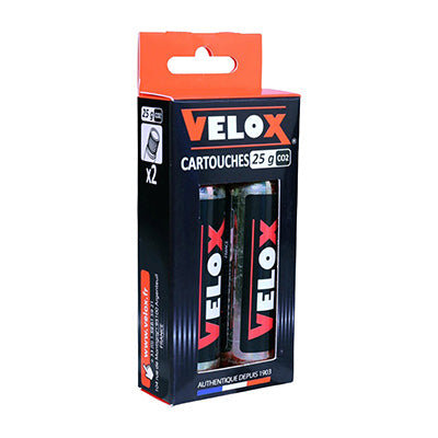 VELOX 25g THREADED CO2 CARTRIDGE (IN BLISTER PACK OF 2)