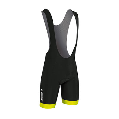 GIST SHORT BIB SHORTS WITH BLACK COOLMAX BOTTOM FLUO YELLOW EDGES M -5116