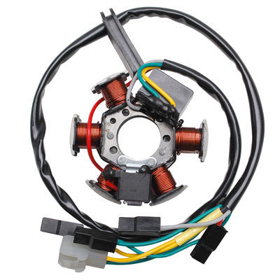 STATOR ALLUMAGE 50 A BOITE ADAPTABLE DERBI 50 SENDA, GPR - GILERA 50 SMT, RCR  (60W AVEC CAPTEUR ET SANS PLATINE)  -P2R-