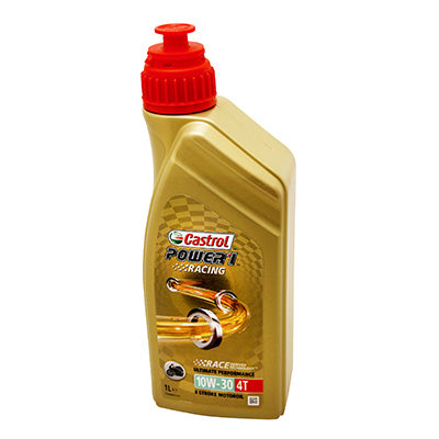 HUILE MOTEUR 4 TEMPS CASTROL POWER 1 RACING 4T 10W30  (1 L)  100% SYNTHETIQUE - RECOMMANDATION HONDA