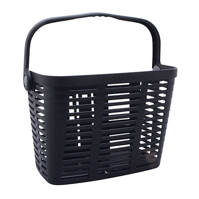 PANIER AVANT PLASTIQUE NOIR AVEC ANSE FIXATION 60mm SYSTEME CLIPS (AvecAdaptateur 22-26-32) - POIDS MAX 5 KGS