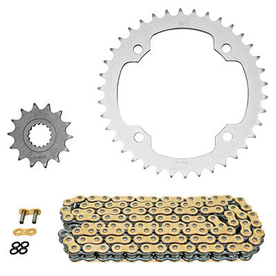 KIT CHAINE ADAPTABLE YAMAHA 700 YFM R RAPTOR 2005+2020  520  14x38  (DIAM COURONNE 125-145-10.5)  (DEMULTIPLICATION ORIGINE)  -AFAM-