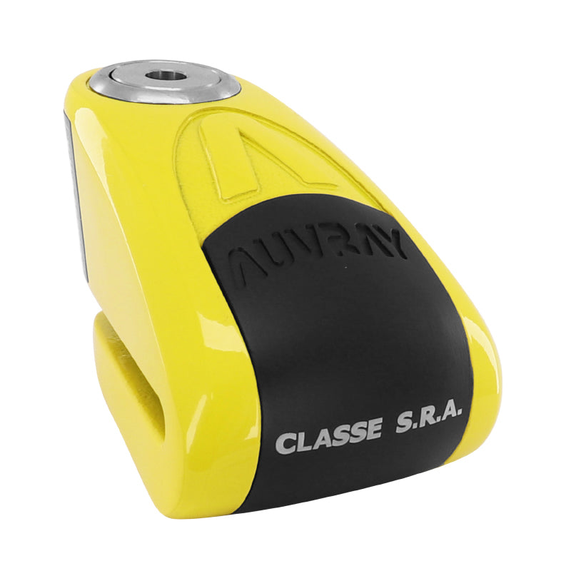 AUVRAY B-LOCK DISC LOCK ANTI-THEFT WITH AUDIBLE ALARM DIAM 10mm YELLOW (SRA CLASS)