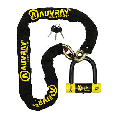 AUVRAY XTREM 1.40M CHAIN ​​LOCK LINK DIAM 13.5mm WITH U XTREM MEDIUM (SRA CLASS CHAIN ​​+ U)