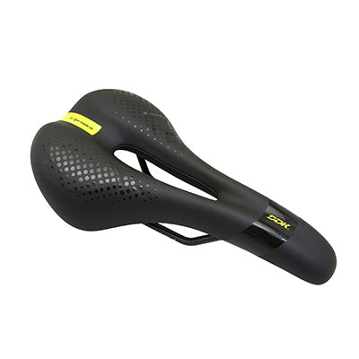 SELLE NEWTON ROUTE-VTT ERGONOMIC NOIR A MEMOIRE DE FORME AVEC TROU CENTRAL 272x140mm