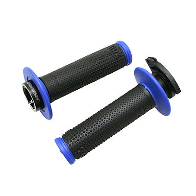 REVETEMENT POIGNEE PROGRIP MOTO OFF ROAD 708 DOUBLE DENSITE NOIR-BLEU 115mm (AVEC LOCK ON - LIVRER AVEC 5 EMBOUTS) (CROSS-MX) (PAIRE)