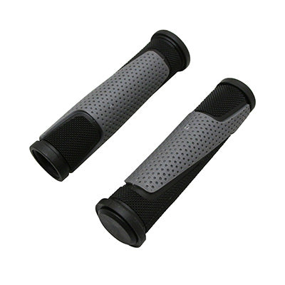 PROGRIP 807 DOUBLE DENSITY OPEN END BLACK-GREY MTB HANDLE DIAM 28 125mm (COMPLETE WITH ENDS) (PAIR)