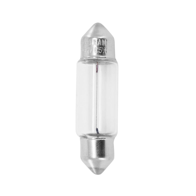 STANDAARD LAMPLAMP 12V 5W SV8.5-8 BEHUIZING (11x35) STANDAARD C5W SHUTTLE WIT (ACHTERLICHT+STOP) (AFZONDERLIJK VERKOCHT) -OSRAM-