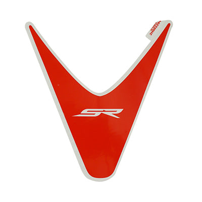 AUTOCOLLANT-STICKER-DECOR FACE AVANT CENTRAL ORIGINE PIAGGIO APRILIA 50 SR 2018+ BLANC 544-ROUGE 885-A  -2H002294000A1-