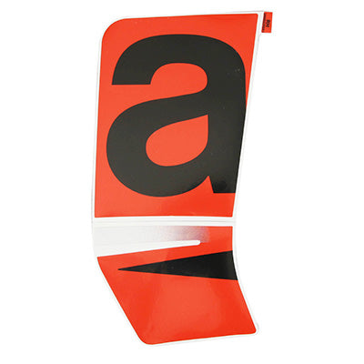 AUTOCOLLANT-STICKER-DECOR FACE AVANT DROIT ORIGINE PIAGGIO APRILIA 50 SR MOTARD 2018+ BLANC 544-ROUGE 885-A  -2H002290000A1-