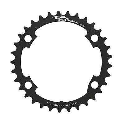 PLATEAU ROUTE 4BRA D.110 POUR SHIMANO ULTEGRA R8000 - 6800 TA X110 34DTS INTERIEUR COMPATIBLE TIAGRA 4700-105  5800+R7000-DURA ACE 9000+9100 NOIR 11V.