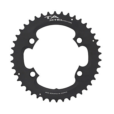 ROAD CHAINRING 4BRA D.110 FOR SHIMANO ULTEGRA R8000 - 6800 TA X110 44TTS EXTERIOR COMPATIBLE SHIMANO 105 5800+R7000-DURA ACE 9000+9100 BLACK 11V. (REMEMBER TO ORDER THE CORRESPONDING INTRAVIS KIT)