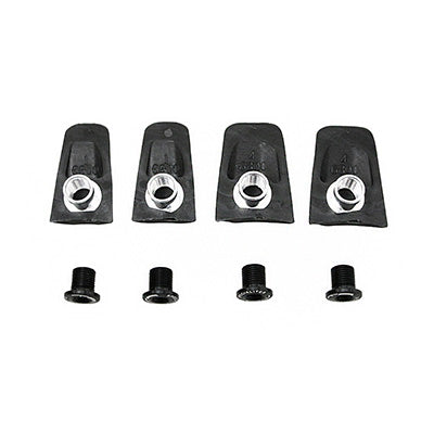 INTRAVIS PEDALIER TA COMPATIBLE DURA ACE 9000 BLACK FOR X110 CHAINRING (SET OF 4) - SCREWS AND CHIMNEY