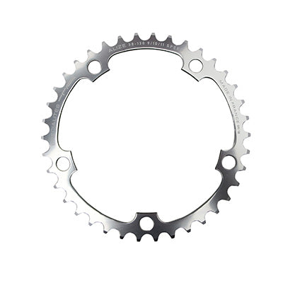 PLATEAU ROUTE 5BRA D.130 TA ALIZE 38DTS INTERIEUR ARGENT ALU 7075 TYPE SHIMANO 8-9-10V.