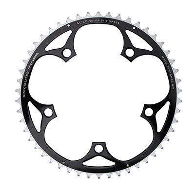 PLATEAU ROUTE 5BRA D.130 TA ALIZE 52DTS EXTERIEUR NOIR ALU 7075 TYPE SHIMANO 8-9-10V.