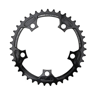 ROAD CHAINRING 5BRA D.110 TA SYRIUS 36TTS INTERIOR BLACK ALU 7075 TYPE SHIMANO 10-11V.