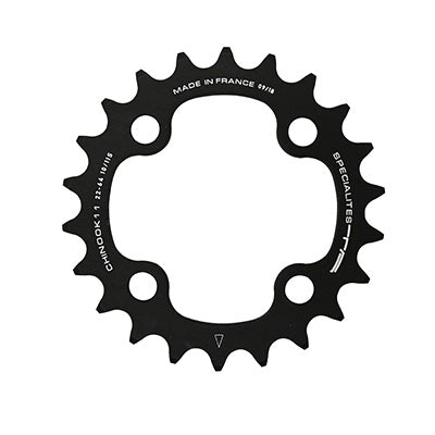 4BRA D.104 TA CHINOOK DUBBEL-DRIEVOUDIG 36T MTB KETTINGBLAD ZWART ALU EXTERIEUR VOOR SHIMANO - SRAM - RACE FACE - FSA 10-11V. (COMPATIBEL MIDDEN IN DRIEKANAAL)