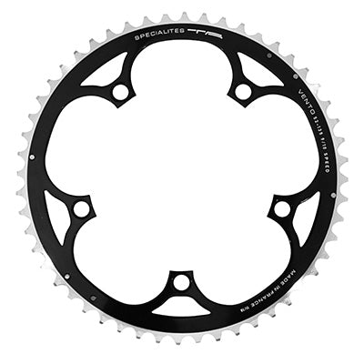 PLATEAU ROUTE 5BRA D.135 TA VENTO 52DTS EXTERIEUR NOIR ALU 7075 TYPE CAMPAGNOLO 9-10V.