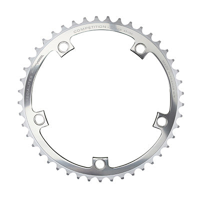 5BRA D.144 TA 46TTS SILVER ALU 7075 TRACK CHAINRING FOR 3.17mm (1"1-8) CHAIN