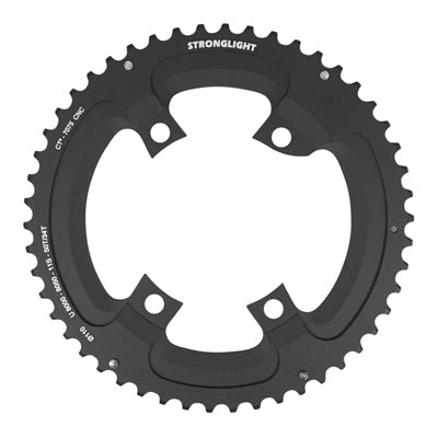 ROAD CHAINRING 4BRA D.110 FOR SHIMANO ULTEGRA R8000 - R8050 STRONGLIGHT 50TTS OUTER BLACK CT2 11V. (FOR 34TTS CHAINRING)