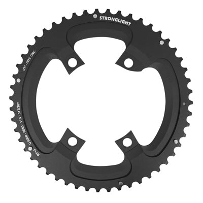 ROAD CHAINRING 4BRA D.110 FOR SHIMANO ULTEGRA R8000 - R8050 STRONGLIGHT 51TTS OUTER BLACK CT2 11V. (FOR 36T CHAINRING)