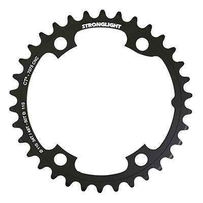 ROAD CHAINRING 4BRA D.110 FOR SHIMANO ULTEGRA R8000 - R8050 STRONGLIGHT 34TTS BLACK INTERIOR CT2 11V. (FOR 49 AND 50TTS CHAINRING)