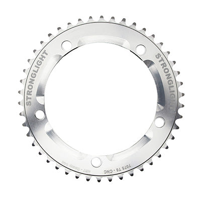 TRACK CHAINRING 5BRA D.144 STRONGLIGHT 46T SILVER ALU 7075 FOR 3.17mm CHAIN ​​(1"1-8)