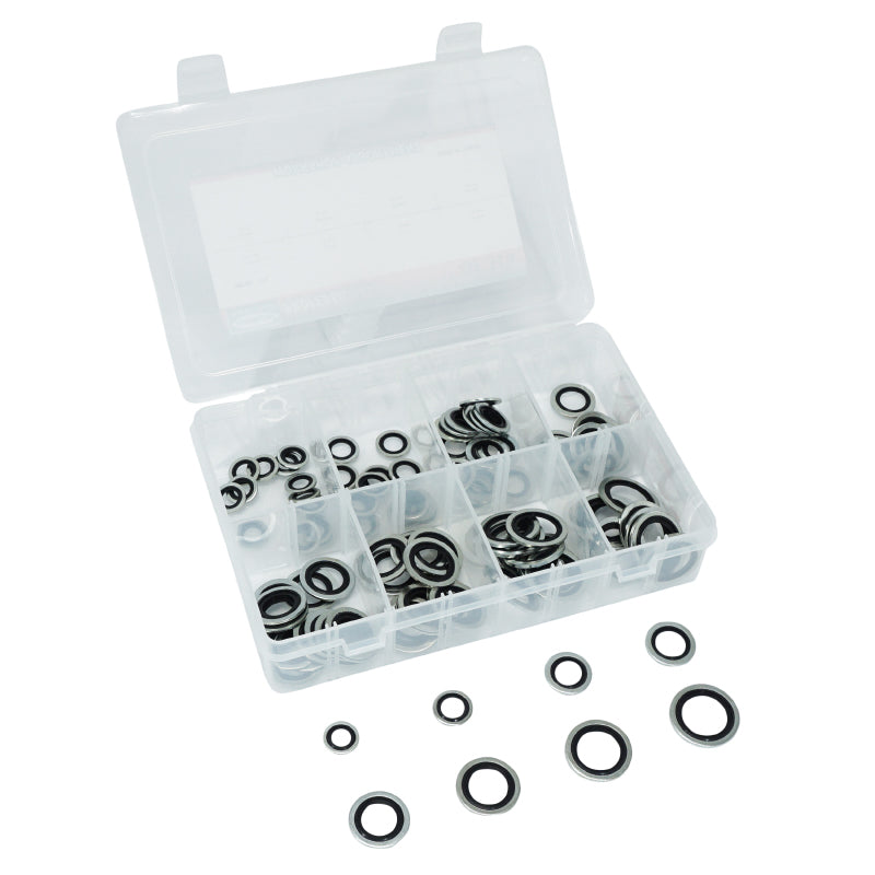 UNIVERSAL SEALING WASHER 8 SIZES DIAM 10 to 24mm (ASSORTMENT) (BOX OF 110 PIECES) -P2R-