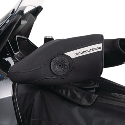 MANCHON MOTO-MAXISCOOTER TUCANO NEOPRENE SX UNIVERSEL POUR GUIDON AVEC STABILISATEURS ET INTERRUPTEURS (AVEC DOUBLURE THERMIQUE + REFLECHISSANTS) (PAIRE) (R369X)